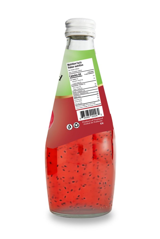 NutroGusto - Basil Seed Drink with Pomegranate Juice 290mlx24