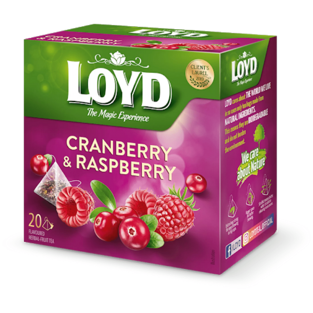 Loyd Cranberry & Raspberry Tea 40gx10 Premier Polmarex